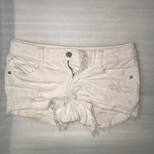 White shorts destroyed